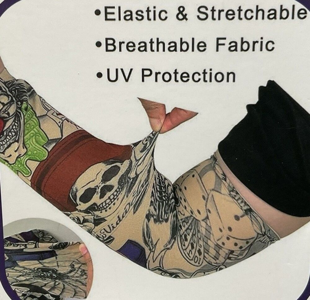 EZYoutdoor Tattoo Sleeves Breathable Fabric,UV Protection 10 Pcs